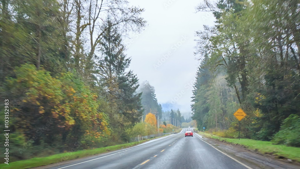 Road trip, by car on the roads of Oregon Road trip, by car on the roads of Oregon