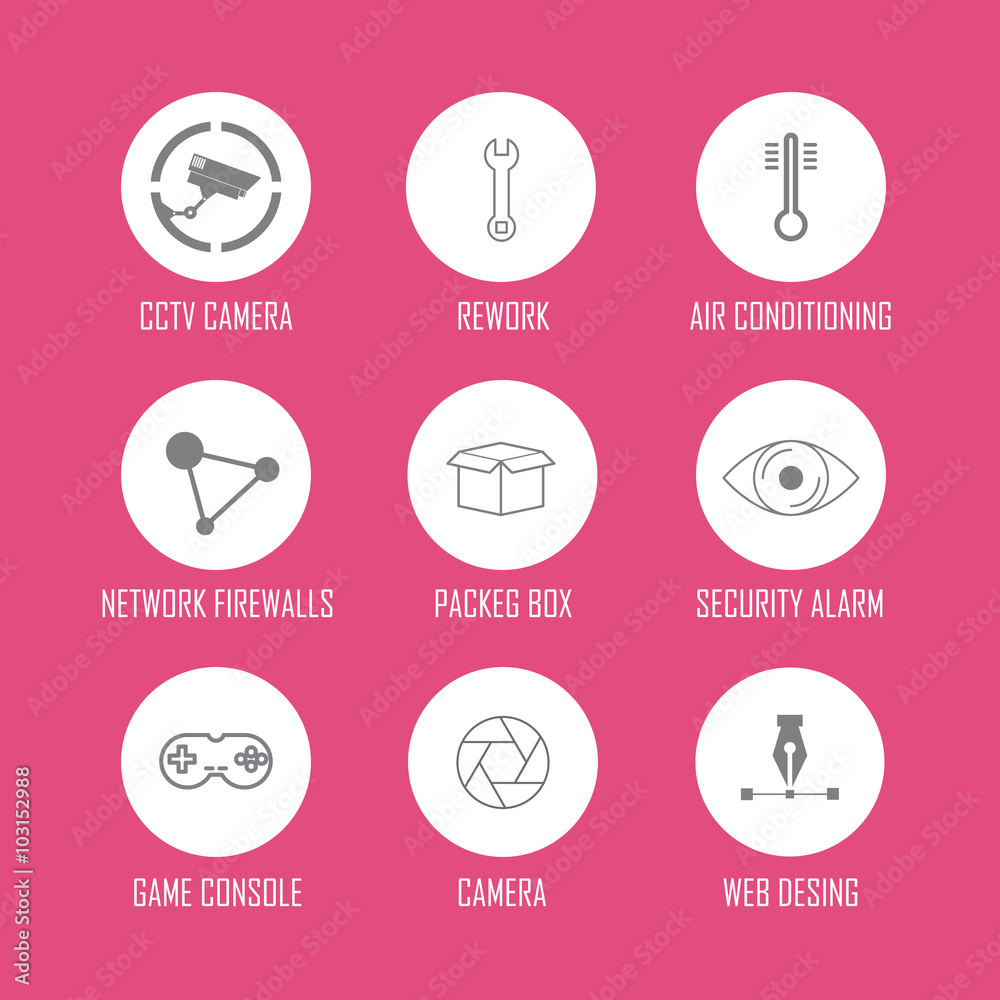technology, internet icons,Modern infographic vector logo
