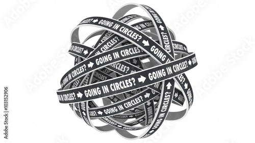 Going in Circles Endless Cycle Repetitive Loop Animation