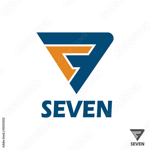 logotype with number seven and text example