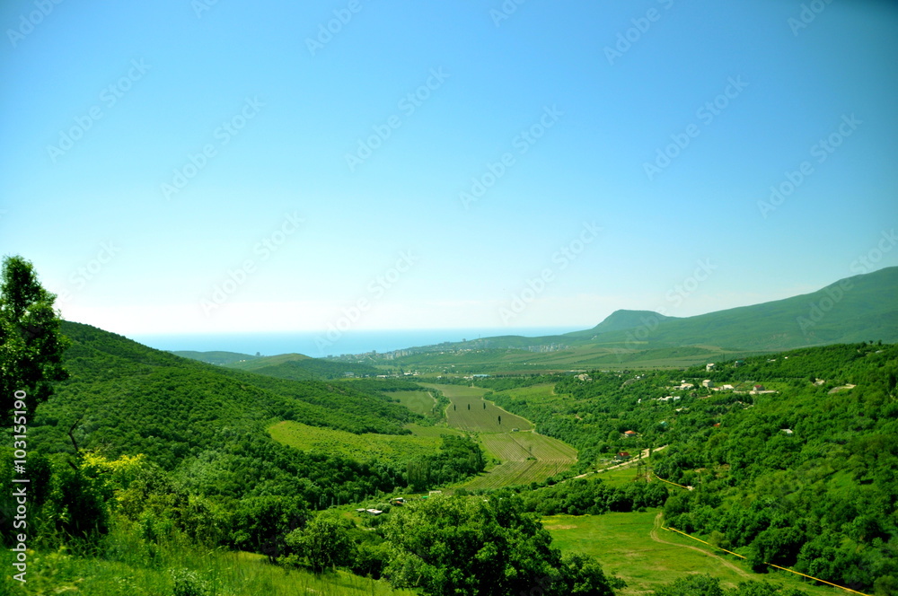 Mountains, plains in Crimea
