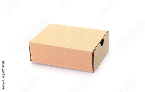 cardboard boxes on white background © kuarmungadd