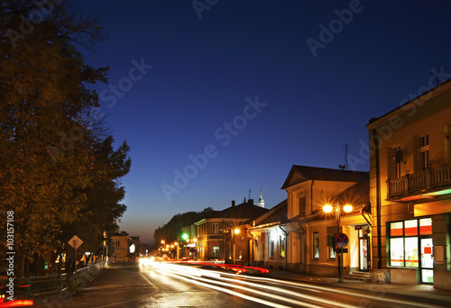 Old street in Busko-Zdroj. Poland