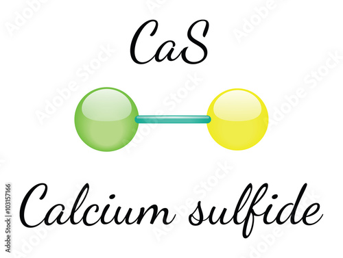 CaS calcium sulfide molecule