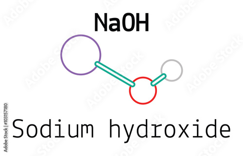 NaOH sodium hydroxide molecule