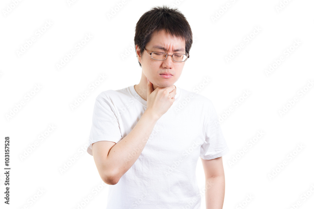man with a sore throat man with a sore throat