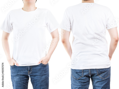 man wearing white t shirt