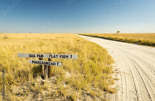 Makgadikgadi Pan Sign photo