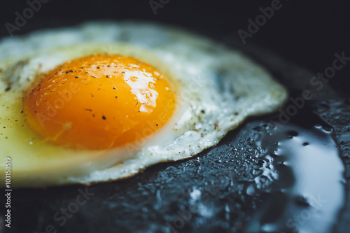 fried egg on the pan