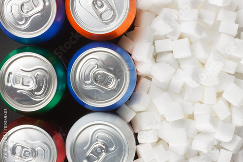 Canvas Print Sugar in carbonated drinks
