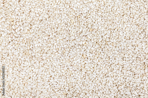 Close up picture of sesame seeds, food background