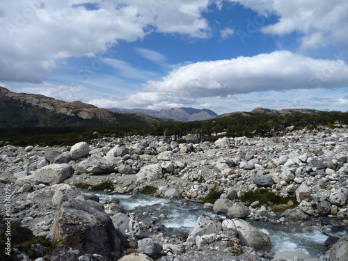 stream in los glaciares park in patagonia © luciezr