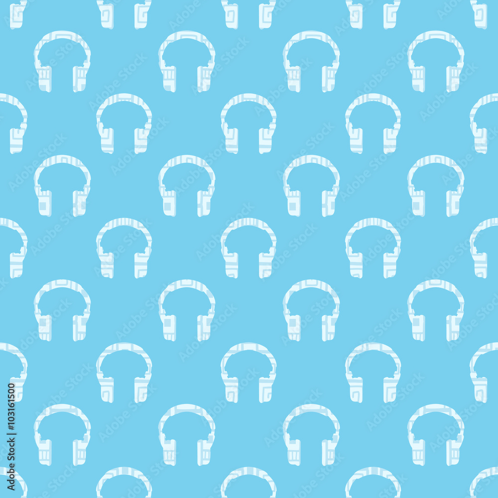Headphones seamless pattern Headphones seamless pattern