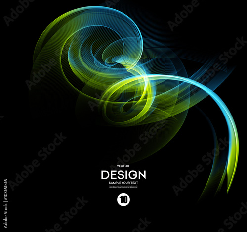 Abstract vector background, futuristic wavy 
