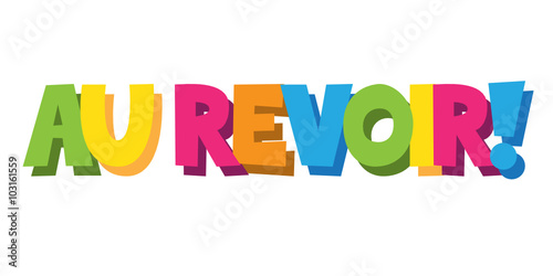 Lettres vecteurs AU REVOIR