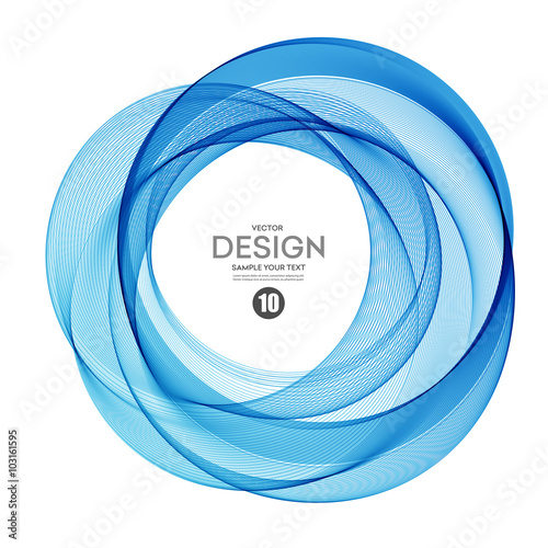 Abstract vector background, futuristic wavy 