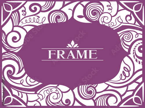 Vintage Purple Swirl Frame