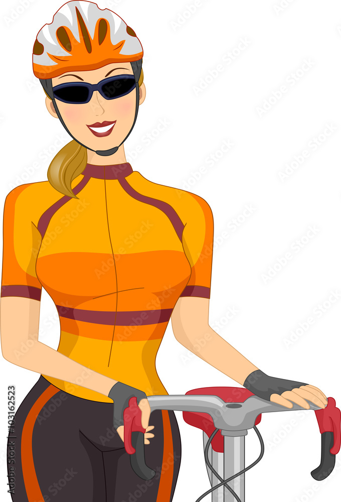 Girl Athlete Bicycle Racer