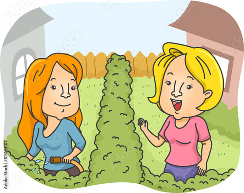Girls Neighbors Greeting