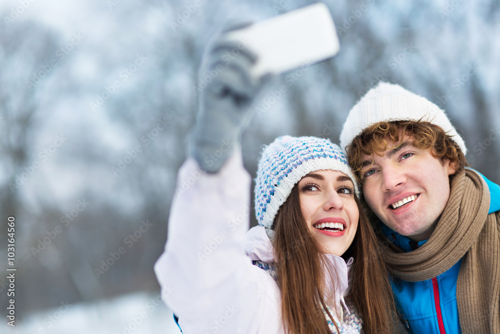 Couple taking picture of themselves
Couple taking picture of themselves