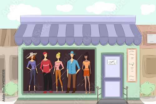 Boutique Store Front Display