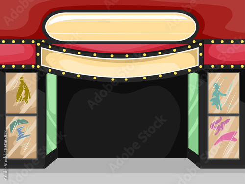 Theater Entrance Blank Sign