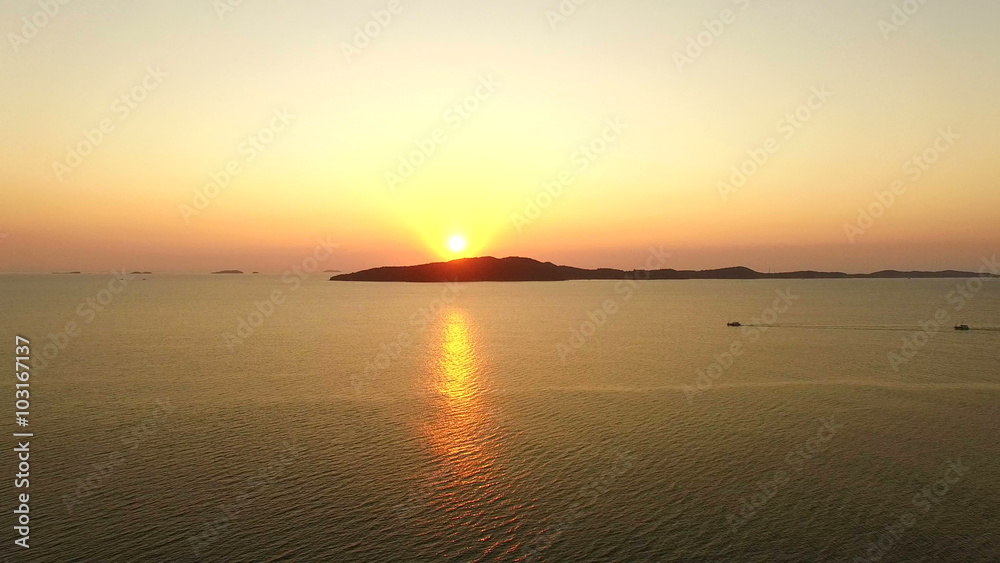 sun rising sky in samed island natural destination in eastern of thailand sun rising sky in samed island natural destination in eastern of thailand