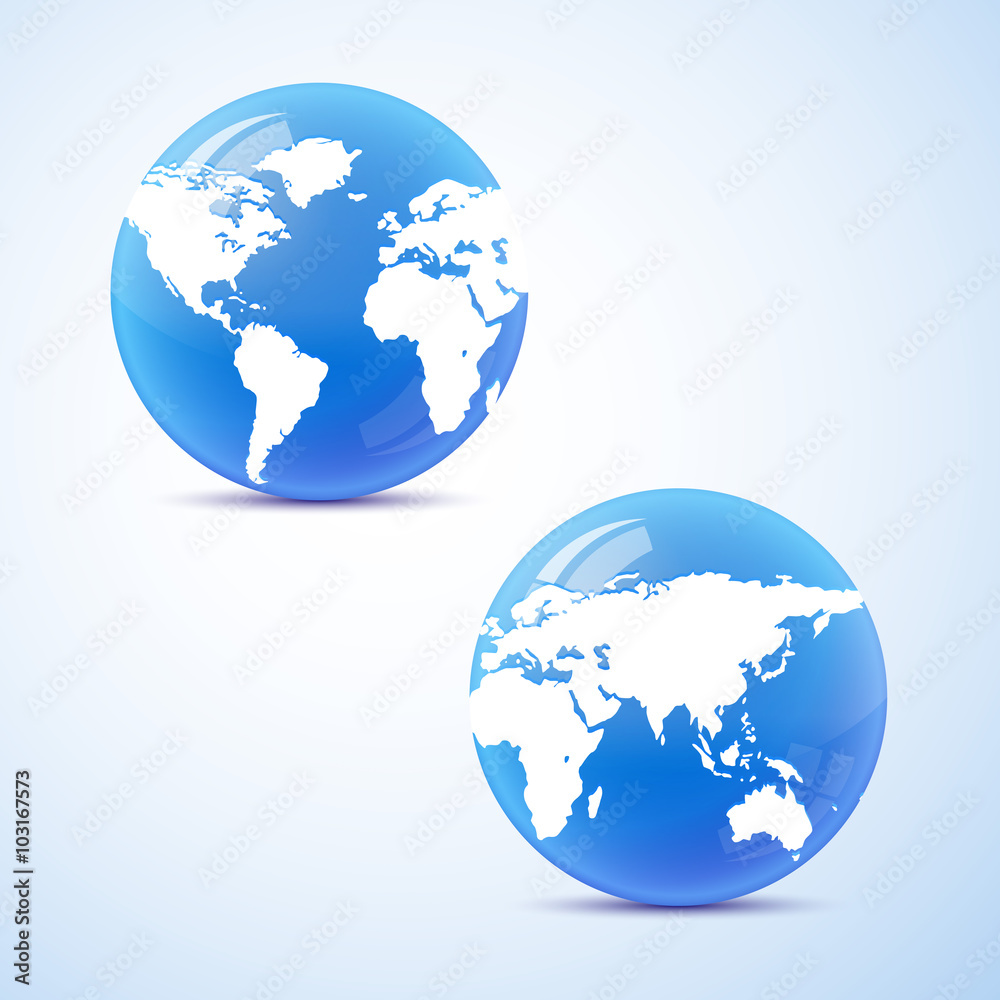 Vector globe isolated Vector globe isolated