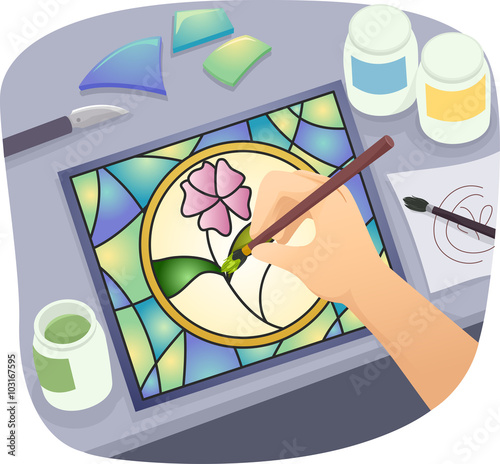 Hand Homemade Stained Glass...