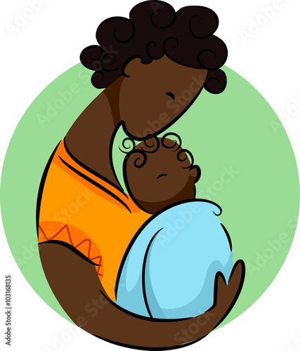 Baby Mom African Icon Cradle