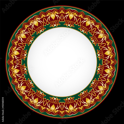 Decorative plate with ornament