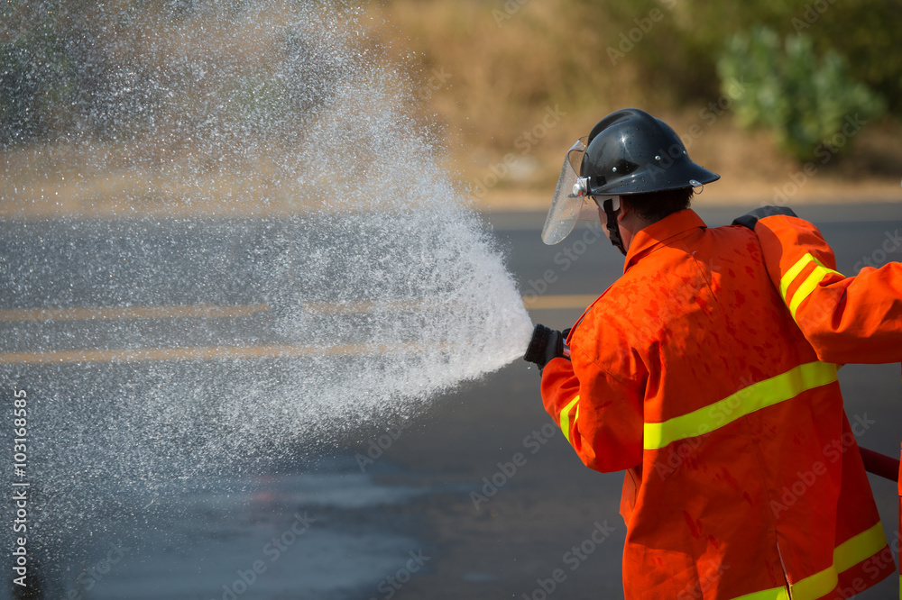Fototapeta premium firefighter training