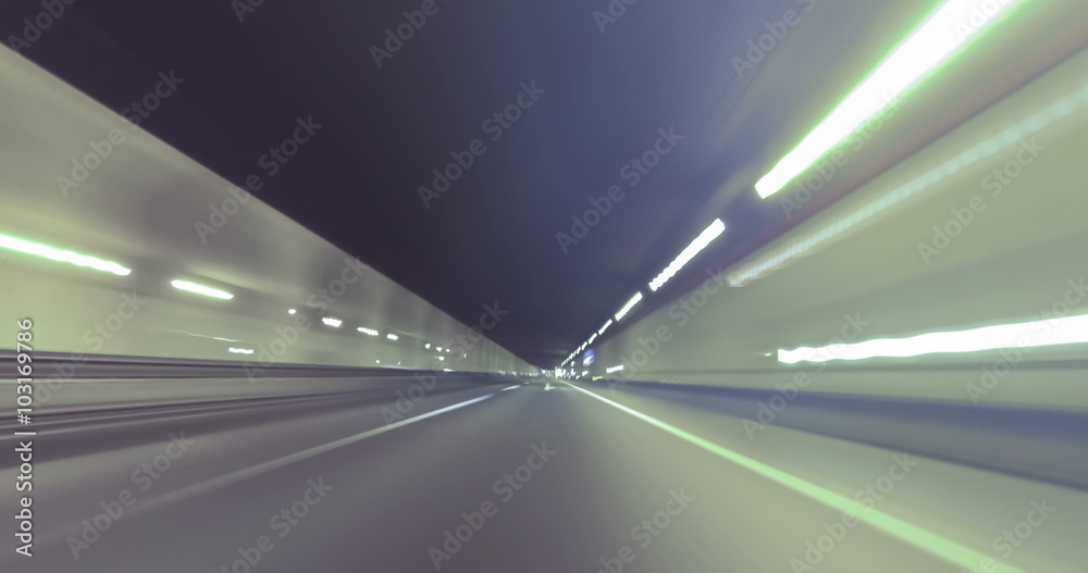 Fast driving for Barcelona. urban tunnels and bypass roads. Time Lapse - vehicle shot - subjective view - 4K. Fast driving for Barcelona. urban tunnels and bypass roads. Time Lapse - vehicle shot - subjective view - 4K.