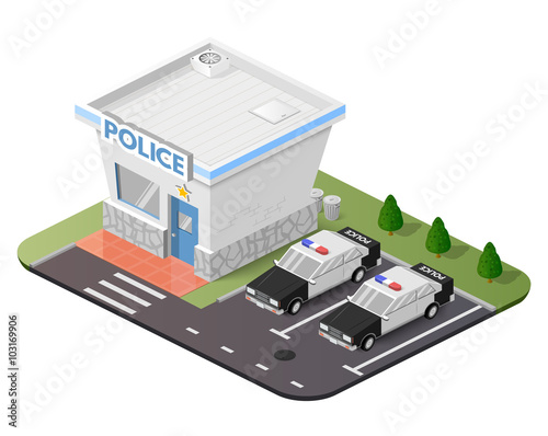 Illustration police station.