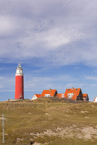 Lighthouse on the island of Texel in The Netherlands