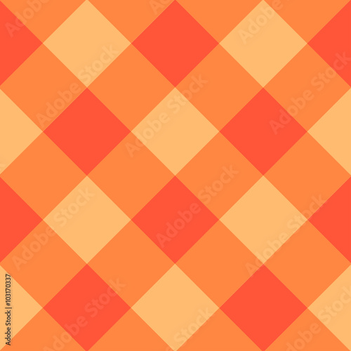 Orange Diamond Chessboard Background Vector Illustration