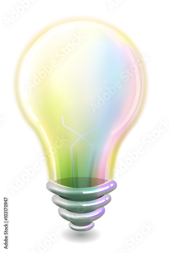 Colorful Light Bulb Idea