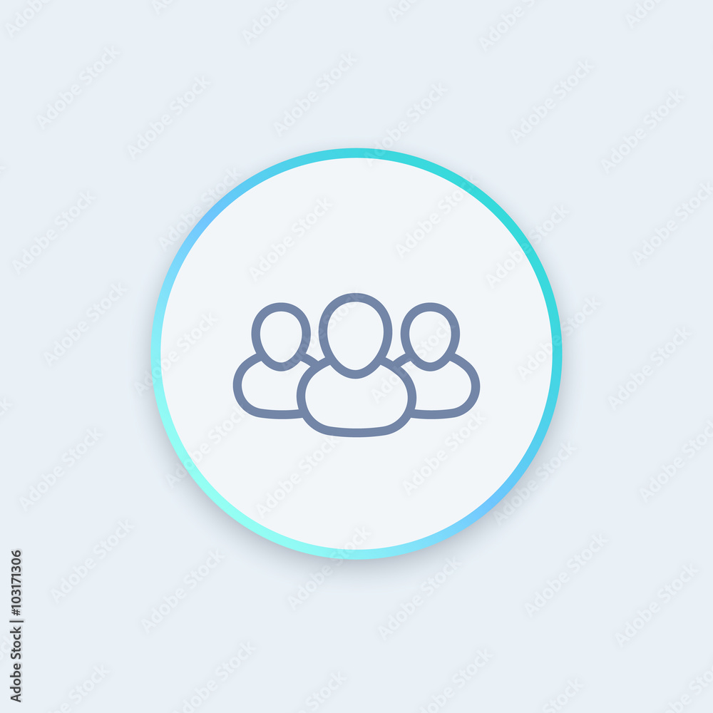 Human resources icon, HR, personnel, team, round stylish icon, vector illustration Human resources icon, HR, personnel, team, round stylish icon, vector illustration