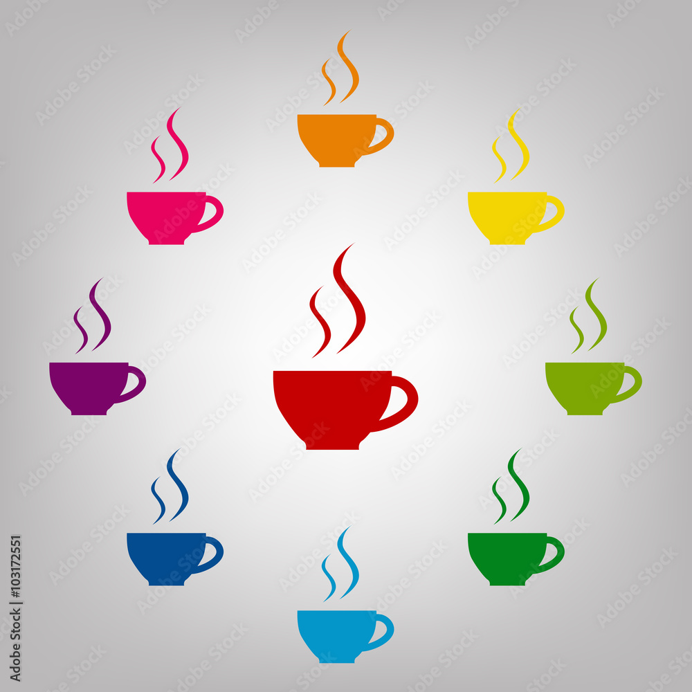 Obraz premium Icons colorfull set