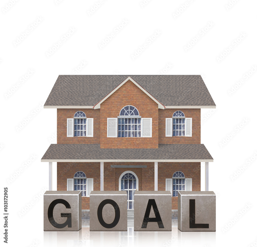 model of the house on white background model of the house on white background