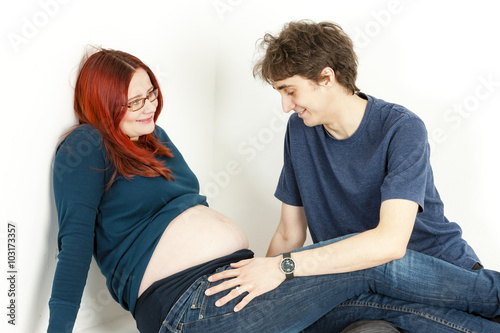 portrait of pregnant woman with her husband