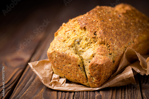 Homemade chickpea and grain bread
