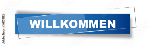 Button | Schild | Willkommen