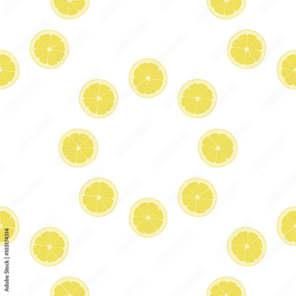 Seamless pattern lemon