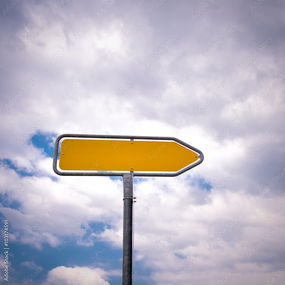 empty directional road sign with pointing arrow (8) empty directional road sign with pointing arrow (8)