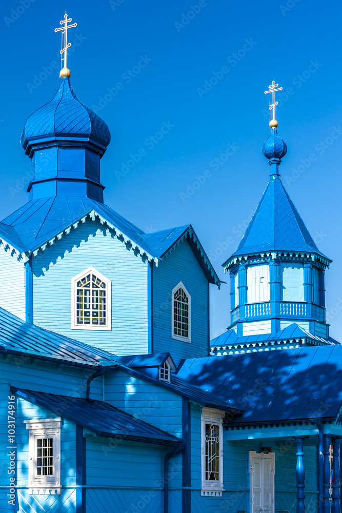 Obraz premium wooden Orthodox church in Narew, Podlaskie Voivodeship, Poland