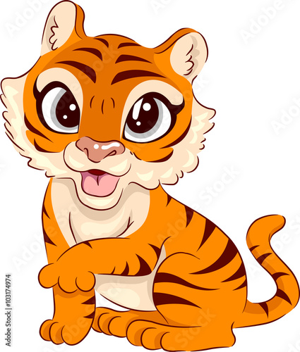 Cute Tiger Sit