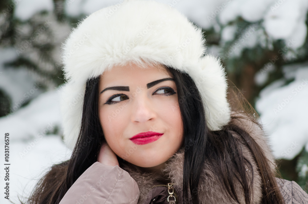 girl in winter park girl in winter park
