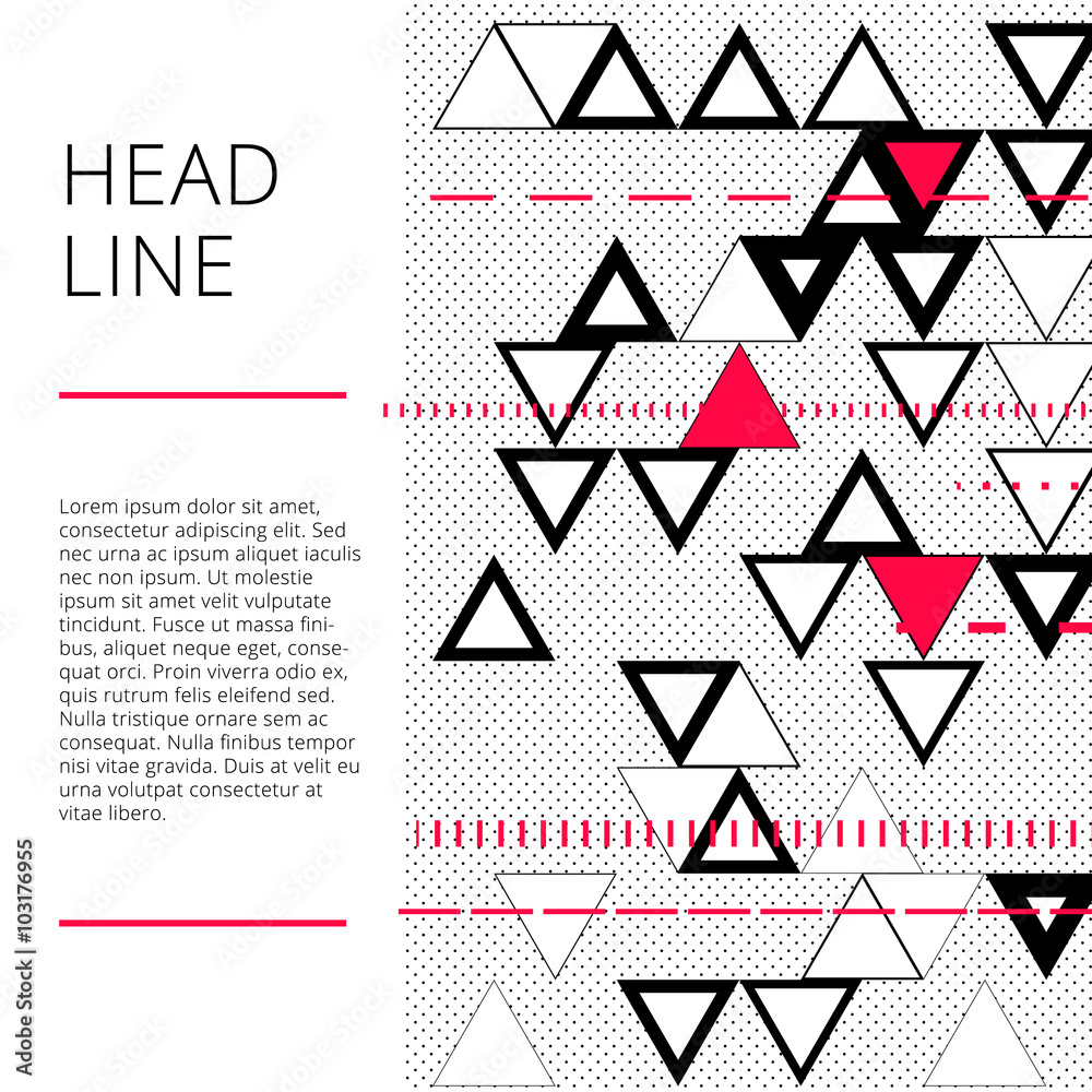 Abstract template background with triangles Abstract template background with triangles
