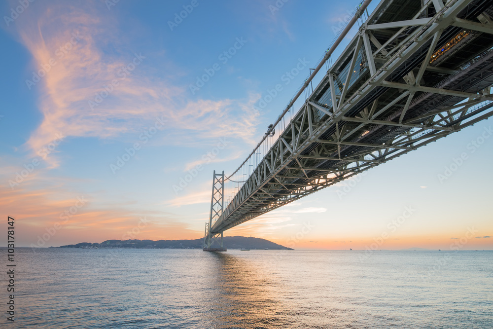 Kobe, Japan at the Akashi Kaikyo Ohashi Bridge Kobe, Japan at the Akashi Kaikyo Ohashi Bridge